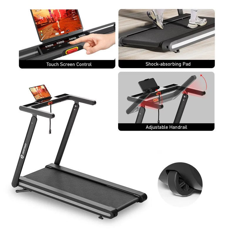 DeerRun Update Treadmill With 15% Auto Incline Full Running Deck Treadmill 400Lbs, 11.3Mph