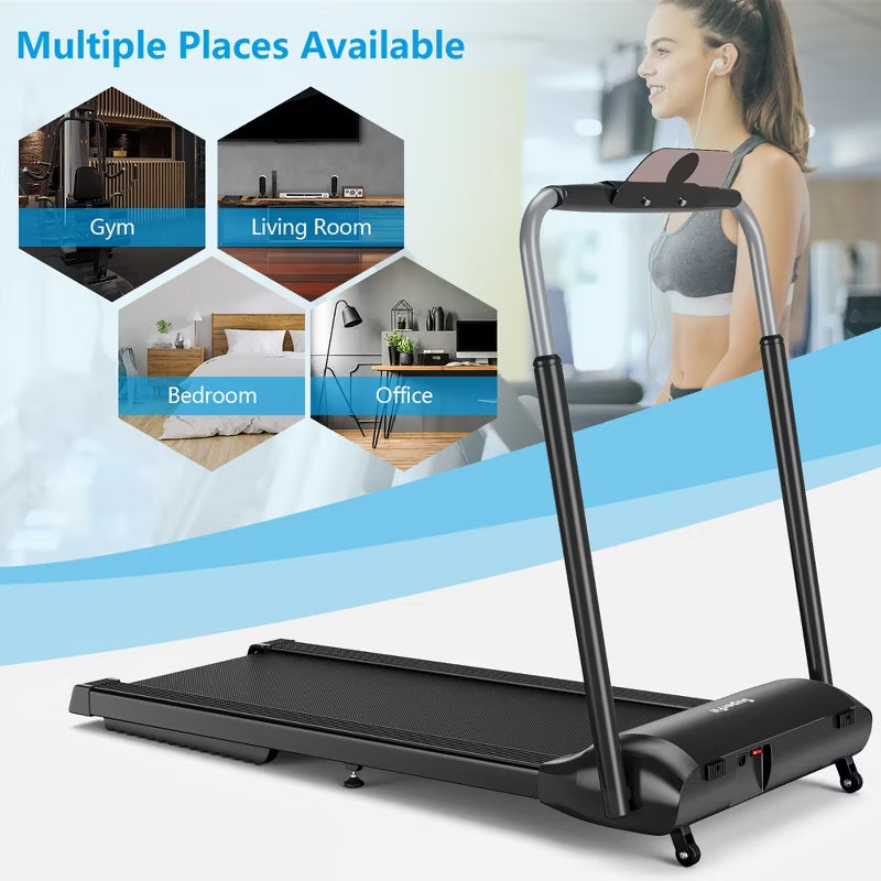 3HP Folding Treadmill Compact Walking Jogging Machine W/Touch Screen APP Control