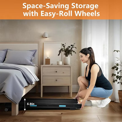 Ksports 3 in 1 Pro Electric Folding Treadmill Home Gym Cardio Strength Training Workout Set with Ab Mat, Sit Up Strap, Navy