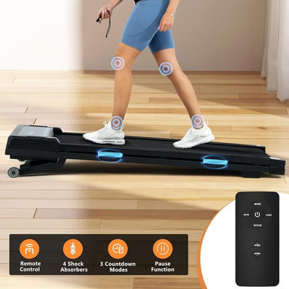 Ksports 3 in 1 Pro Electric Folding Treadmill Home Gym Cardio Strength Training Workout Set with Ab Mat, Sit Up Strap, Navy