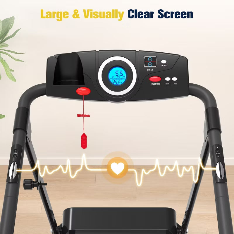 REDLIRO Walking Treadmill with Long Handrails 300lbs Capacity Recovery Fitness Exercise Machine for Seniors