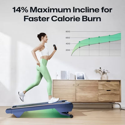 UREVO CyberPad Smart Treadmill | 14% Incline, Quiet Treadmill with App