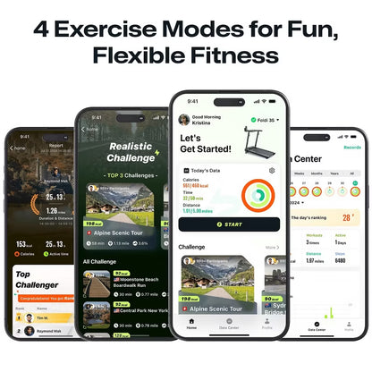 UREVO Foldi 3S Treadmill with Desk | Adjustable, Foldable, Smart Treadmill
