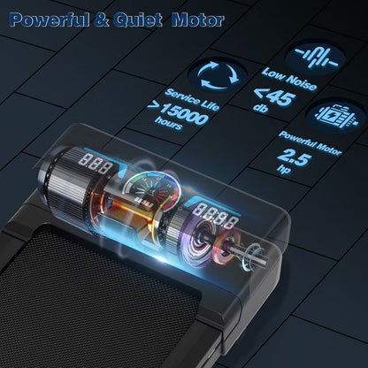 TRAILVIBER Walking Pad Treadmill with 12% 9-Level Auto Incline, 450 lbs Capacity and RGB LED Screen Under Desk Treadmill for Home Small/Office