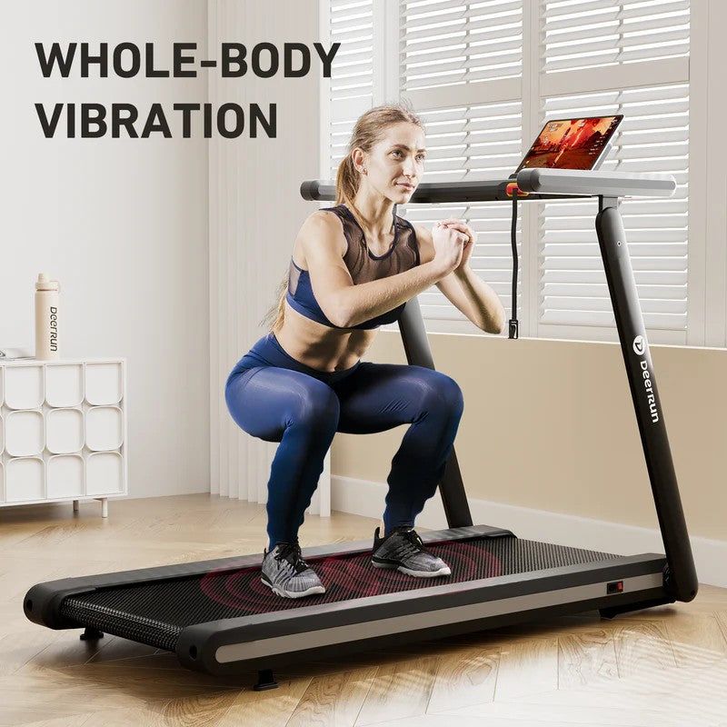 DeerRun Update Treadmill With 15% Auto Incline Full Running Deck Treadmill 400Lbs, 11.3Mph