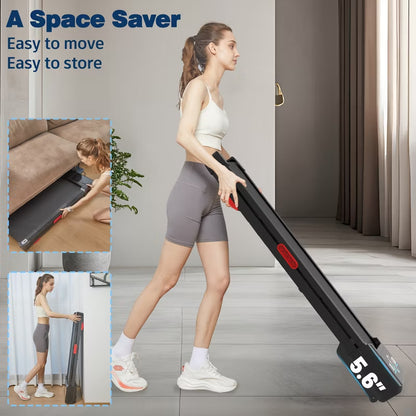 TRAILVIBER Walking Pad Treadmill with 12% 9-Level Auto Incline, 450 lbs Capacity and RGB LED Screen Under Desk Treadmill for Home Small/Office