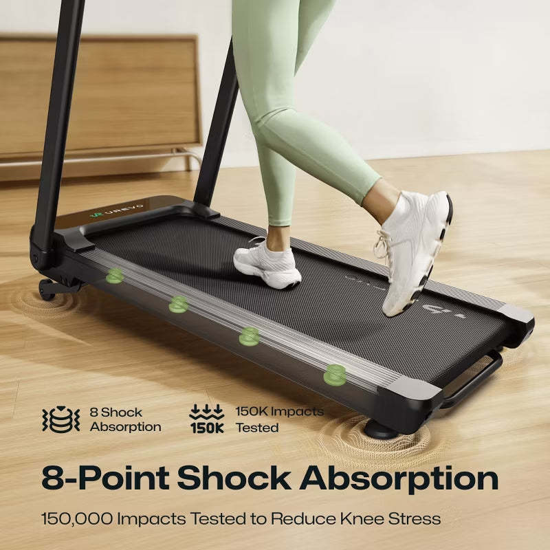 UREVO Foldi 3S Treadmill with Desk | Adjustable, Foldable, Smart Treadmill