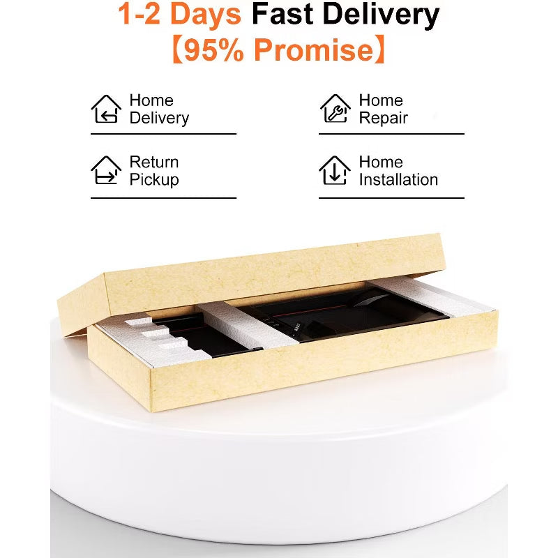 DeerRun 3.0 HorsePower Folding Treadmill APP Control , 300LB Walking Pad Running Data Analysis, Gift Smart Treadmills ,BlackRed