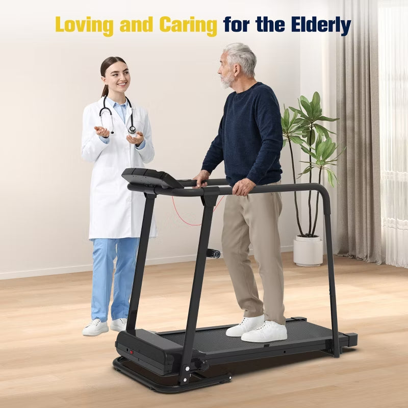 REDLIRO Walking Treadmill with Long Handrails 300lbs Capacity Recovery Fitness Exercise Machine for Seniors