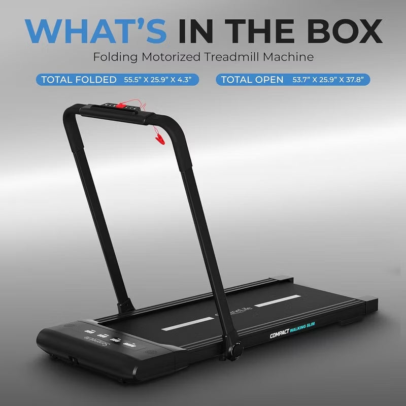 SereneLife Foldable Motorized Treadmill SLFOLD20 - Portable Home Gym Fitness Equipment